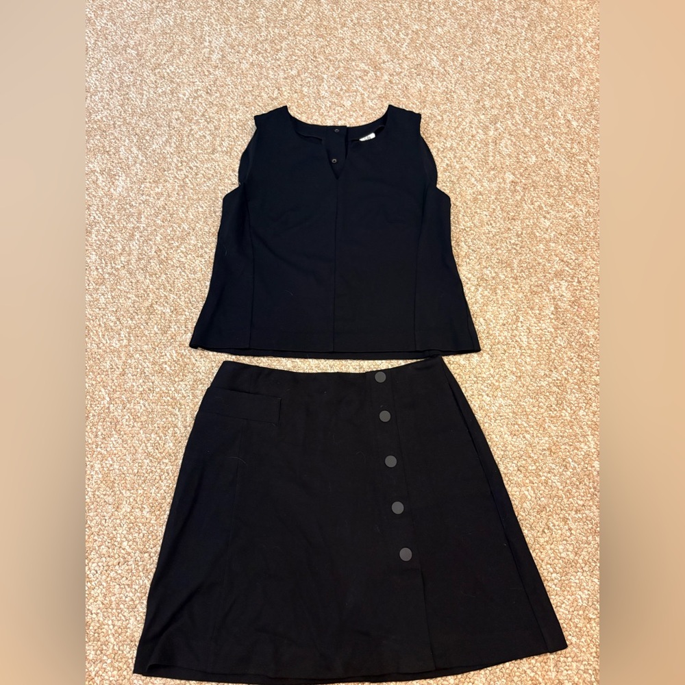 CAbi Black A-Line Mini Skirt Set for Work